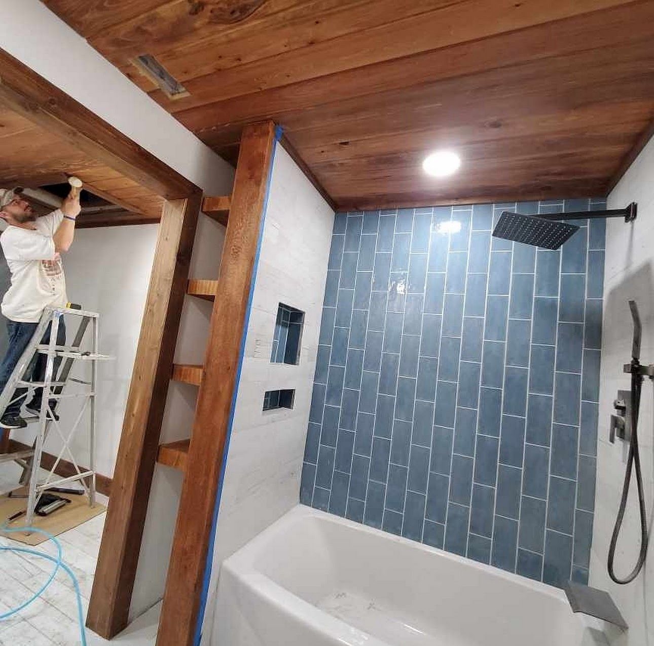 modern exterior renovation with deck